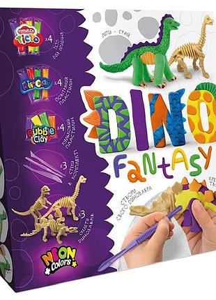 Набір креативної творчості динозаври "dino fantasy" df-01-01u, 3 скелета в наборі диметродон