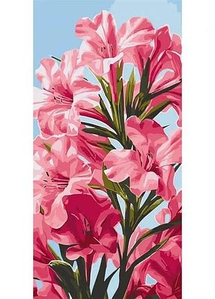 Картина за номерами "pink flowers" 13100-ac 40х80 см