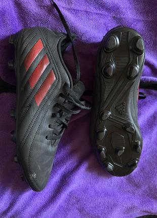 Оригінальні футбольні бутси adidas deportivo чорні, розмір 42 2/3 (42.5)