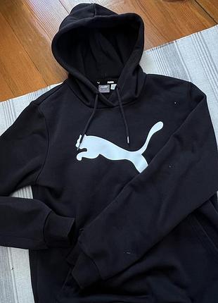 Оригінальне худі puma essentials big logo чорне