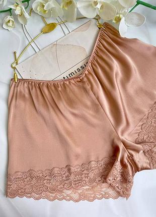 Intimissimi 🇮🇹 натуральні 100% шовкові шорти з мереживом