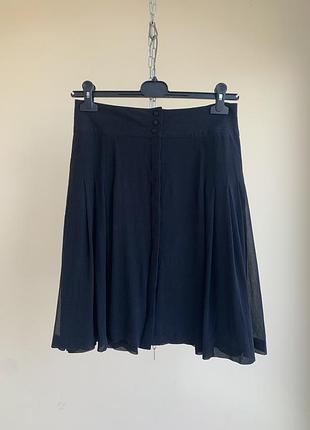 Жіноча вінтажна шовкова шифонова міді спідниця karl lagerfeld for h&m silk shiffon flared a-line pleated midi skirt f/w 2004 vintage вінтаж 2000х us 6