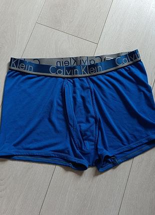 Синие боксерки базовые трусы мужские calvin klein l л 12 40 48