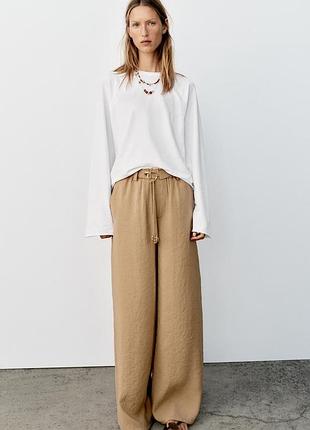 Хлопковый лонгслив zara