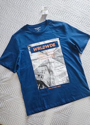 Фирменная футболка с принтом jack & jones  р.l/xl