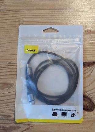 Кабель baseus usb c to usb c 60w grey (1м.)