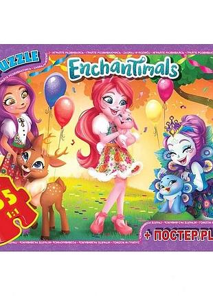 Дитячий пазл класичний "enchantimals" ea212 постер 35 елементів