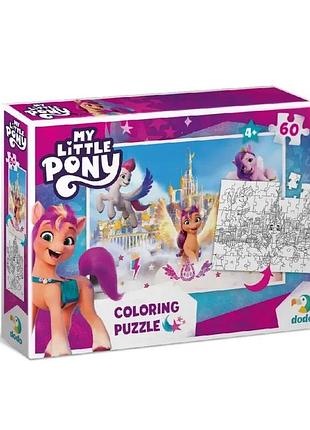 Дитячі пазли 2 в 1 my little pony "пригоди у палаці" dodo 200135 60 елементів