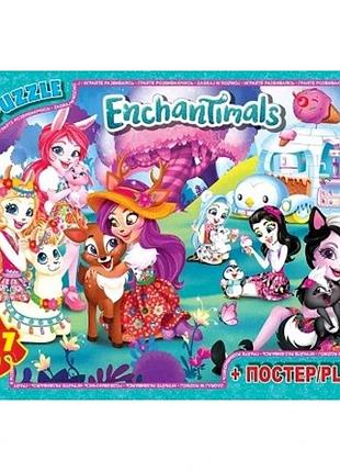 Дитячий пазл класичний "enchantimals" ea205 постер 117 елементів