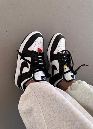 😍 женские кроссовки nike sb dunk | black / white «cherry charms» (8)