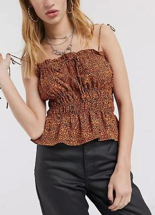 Стильний топ майка в леопардовий принт topshop