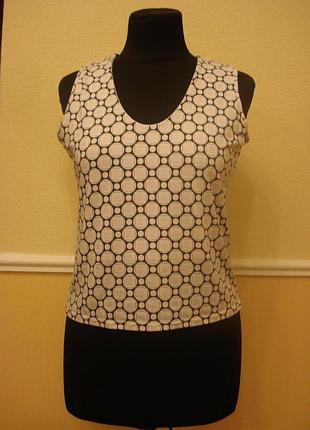 Майка-футболка без рукавів з принтом і вирізом великого розміру 16(xxl)