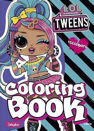 Дитяча книжка-розмальовка "tweens emma emo" lcb8 зі стікерами