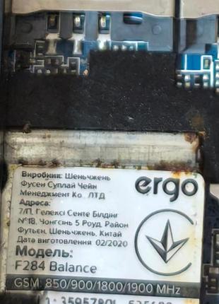 Ergo f284 без акб 5