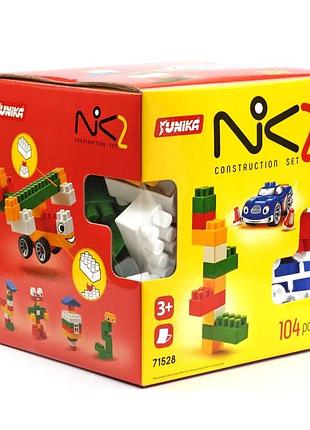 Конструктор дитячий "nik-2" 71528, 104 великих деталей