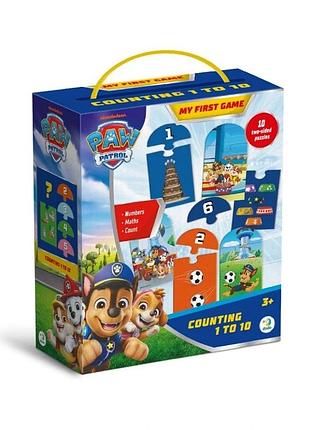 Пазл дитячий "paw patrol лічба від 1 до 10" 200621, 20 елементів