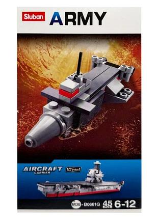 Дитячий конструктор "aircraft carrier" m38-b0661-7, 45 деталей