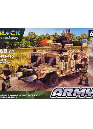 Конструктор армія iblock pl-921-430, 3 фігурки військових вид 4