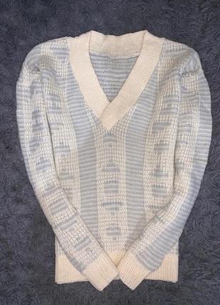 Вязаный мужской свитер пуловер