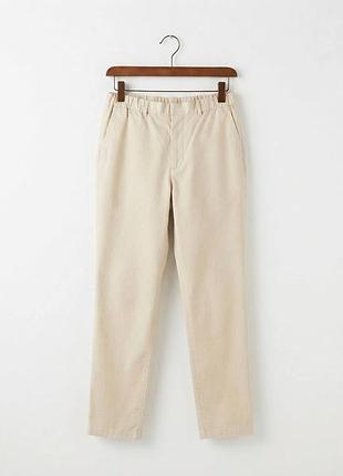 Стильні штани h&m regular чиноси бежеві l-xl з ліоцелу
