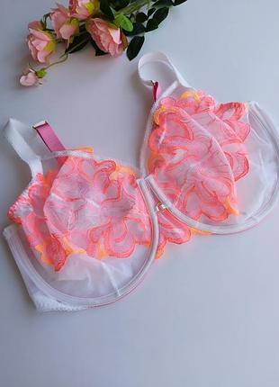 Красивый фатиновый бюстгалтер с вышивкой m&amp;s, eur 90j