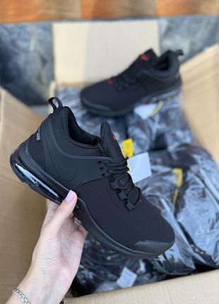 Чоловічі термо кросівки nike presto чорно-червоні