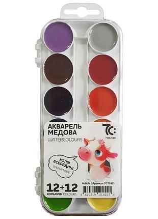 Акварельні фарби медові 7c12405, 24 кольори