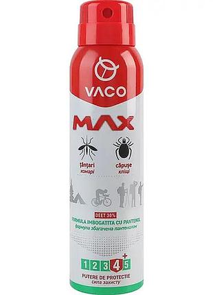 Аэрозоль от комаров, клещей и мошек с пантенолом vaco max, 100мл