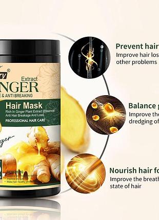 Восстанавливающая маска с экстрактом имбиря nary ginger extract hair mask, 1000мл