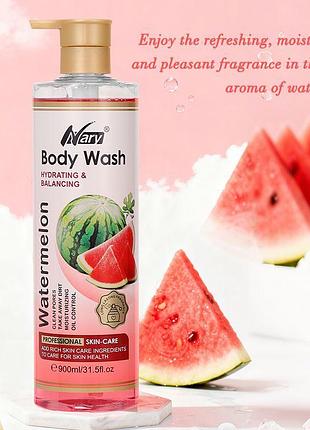 Увлажняющий гель для душа с арбузом nary body wash watermelon, 900мл