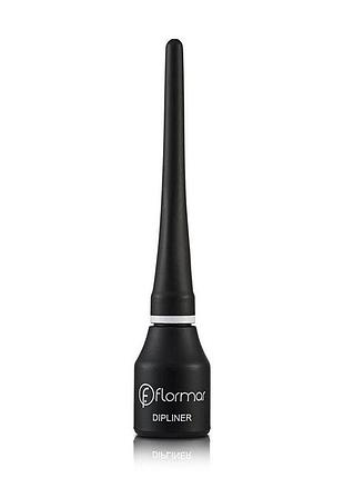 Подводка для глаз flormar dipliner с твердой кистью, black, 3.5 мл