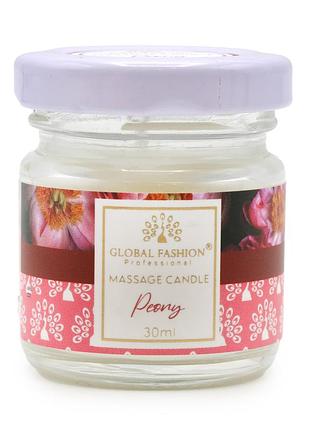 Масажна свічка global fashion 30ml, peony
