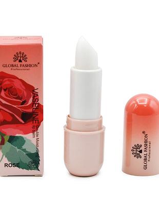 Увлажняющий бальзам для губ с вазелином global fashion rose