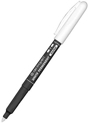 Перманентный маркер тонкий centropen - белый