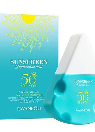 Солнцезащитный увлажняющий крем fayankou spf50 с гиалуроновой кислотой, 30 г