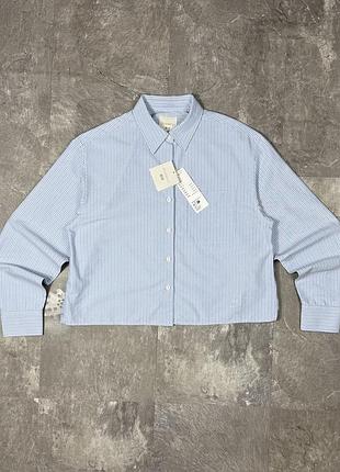 Сорочка uniqlo jw anderson юнікло сорочка в смужку сорочка з довгим рукавом жіноча сорочка