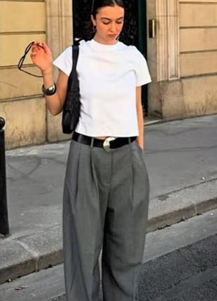 Серв брюки zara с защипами