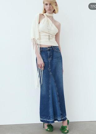 Довга спідниця джинсова zara