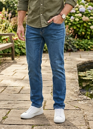 Мужские синие джинсы livergy straight fit р. 30/32, 32/32, 34/32, 36/32, 38/32