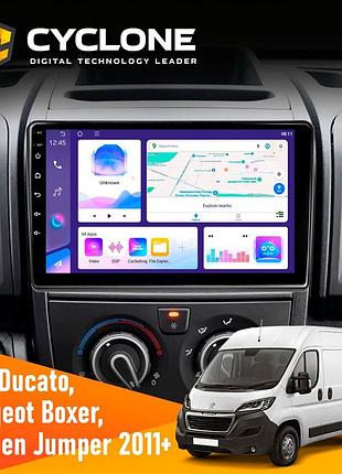 Штатна магнітола peugeot boxer 2011 cyclone c9-011 4x64, dsp