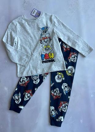 Пижама на мальчика демисезонная paw patrol primark р.92, 98, 104, 110 см