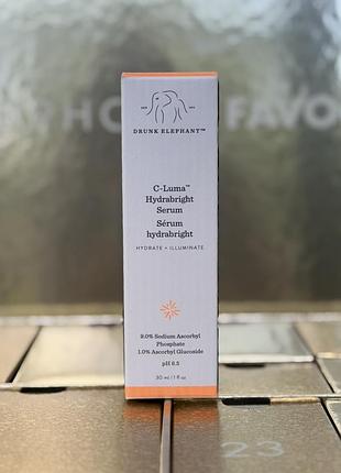 Сироватка для обличчя drunk elephant — c-luma hydrabright serum