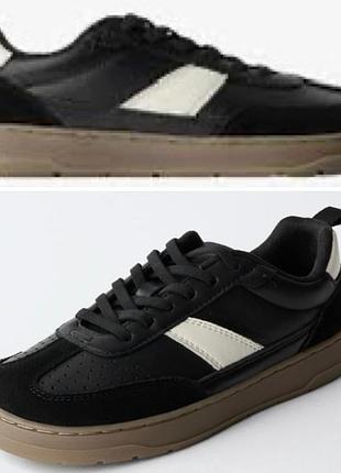 Шкіряні гнучкі мʼякі кеди кросівки zara 38