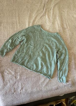 Блакитна кофта h&m з v-подібним вирізом, m