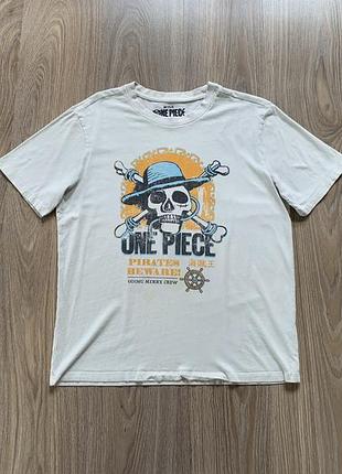 Мужсккая хлопковая футболка с принтом one piece netflix