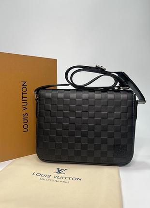 Мужская сумка мессенджер district pm damier infini