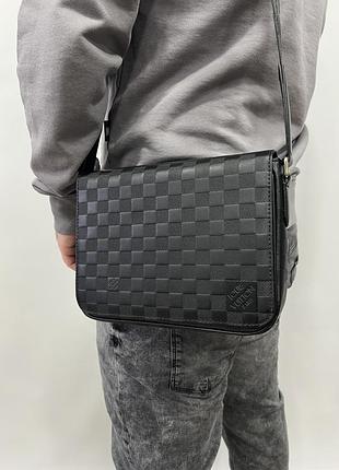 Мужская сумка мессенджер district pm damier infini 10