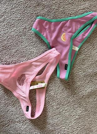 Набір трусиків victoria’s secret, 2 шт., s, нові