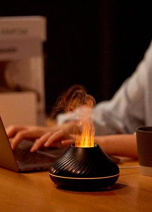 Увлажнитель воздуха 180 мл ультразвуковой с usb-портом черный пластик ночник ароматерапия