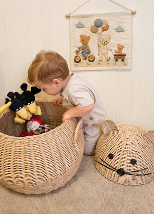 Корзина для игрушек – удобная и оригинальная